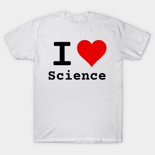 I Love Science | Stylized Heart Logo Black T-Shirt by aRtVerse